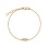 A Diamond Eye Adjustable Bracelet. Certified 585 (14kt) Rose Gold, Rhodium Detailing