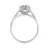 Diamond Solitaire Ring. Certified 585 (14kt) White Gold. View 3