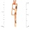 Pave Diamond Convertible Slide Pendant in Rose Gold - View 4. Note: Chain is not included in pendant price.