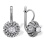 Oriental Motif Diamond Leverback Earrings. 585 White Gold. The Art of Seduction Series