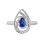 Sapphire and Diamond Pear-shaped Ring. View 2