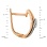 Ambitious Earrings in Rose Gold with 74 Diamonds. Hypoallergenic 585 Rose Gold, Rhodium Detailing. View 2