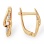 Elegant Diamond Leverback Earrings. Certified 585 (14kt) Rose Gold, Rhodium Detailing