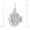 Diamond Silver Locket 'The Holy Virgin Mary-Eleousa'. View 4