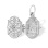 Diamond Locket 'The Holy Virgin Mary-Eleousa'. 925 Silver with Rhodium Plating