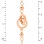 'Unity' Golden Bracelet. Adjustable 16.5 to 21cm, Tested 14kt Rose Gold. View 3
