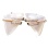 Triangular Mother-of-Pearl and CZ Earrings. 585 (14K) Rose and White Gold