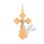 Orthodox Cross Pendant for Him or Her. 585 (14kt) Rose and White Gold