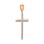 585 Rose Gold Ladie's Protestant Cross with 32 Pave Diamonds. View 2