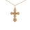 Orthodox Christening Cross. 585 (14kt) Rose Gold