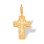 Byzantine Orthodox Cross and St. Nicholas Icon. Certified 585 (14kt) Rose Gold Reversable Cross