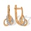 Earrings Featuring 18 Diamonds. Hypoallergenic 585 Rose Gold, Rhodium Detailing