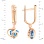 Trillion-shaped Blue Topaz Earrings. View 2