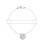 Illusion-set Diamond with Diamond Halo Necklace. Certified 585 (14kt) White Gold, Rhodium Finish