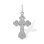 NИKA Diamond Orthodox Crucifix Pendant. Virgin Mary's Tear Series, 585 (14kt) White Gold