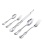 French Style Silver Flatware (Set of 5). Hypoallergenic 830/999 Silver, Stainless Steel