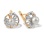 White Pearl and Diamond Spiral Earrings in Gold. Discontinued by manufacturer