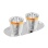 Two Whisky Silver Tumblers on a Serving Tray. Hypoallergenic 925 Silver, 999 (24kt) Gold Plating
