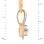 CZ Rose Gold Pendant Height. View 3