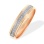 Diamond Wedding Band 4mm Wide. Certified 585 (14kt) Rose Gold, Rhodium Detailing