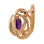 Reverse of Amethyst and Diamond Galaxy Earrings in 585 Rose Gold