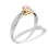 Openwork Gallery Diamond Engagement Ring. 585 (14kt) Rose and White Gold