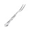 Master Silver Serving Fork for a Roasted Meat. Hypoallergenic 830/999 Silver, Stainless Steel