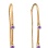 Amethyst Threader Earrings. View 2