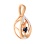 Diamond Pendant with Pendulous Round Sapphire. View 2