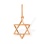 'The Star of David' Gold Pendant for Kids. Tested 14kt (585) Rose Gold