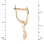 Height of Coquettish CZ Dangle Rose Gold Earrings