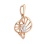 Rose Gold Romantic CZ Flower Pendant. View 2