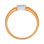 Diamond Bi-color Gold Ring with V-shaped Shank. Tested 585 (14K) Rose and White Gold. View 4