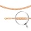 Triple Rombo-link Solid Chain, Width 3.4mm. Certified 585 (14kt) Rose Gold, Diamond Cuts