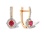 Ruby and Diamond Rose Gold Earrings N/A