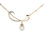 Pearl and Diamond Two Tone Gold Necklace