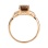 Ukrainian Smoky Quartz and Diamond Ring in 14K Rose Gold. View 3