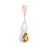Teardrop Citrine and CZ Pendant. View 2