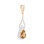 Teardrop Citrine and CZ Pendant. View 2