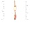 Ruby and Diamond Rose Gold Knot Pendant. View 3