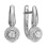 Timeless and Fashionable Diamond Halo Earrings. Certified 585 (14kt) White Gold, Rhodium Finish