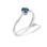 Aquamarine Anniversary Ring. 585 (14kt) White Gold. 'Millennials' Series