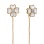 Mother-of-Pearl Diamond Threader Earrings. View 2