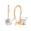 Water-Clean CZ Kids' Earrings. Certified 585 (14kt) Rose Gold