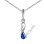 Pear-shaped Sapphire and Diamond Pendant. 'Royal Gem' series, 585 (14kt) White Gold