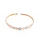 CZ Heart Rose Gold Bangle. view 4