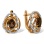 Smoky Quartz Diamond Earrings 'Fusion of Emotions'. Hypoallergenic Cadmium-free 585 (14K) Rose Gold
