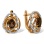 Smoky Quartz Diamond Earrings 'Fusion of Emotions'. Hypoallergenic Cadmium-free 585 (14K) Rose Gold