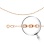 Oval Cable-link Solid Chain, Width 1.0mm. Certified 585 (14kt) Rose Gold, Diamond Cuts