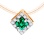 Square Faux Emerald and Diamond Slide Pendant. View 2
